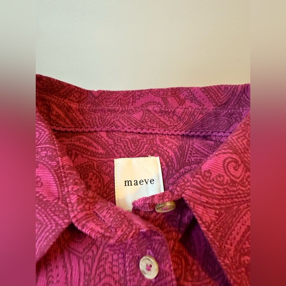 The Bettina Tiered Shirt Dress by Maeve: Mini Corduroy Edition women’s large - Picture 7 of 13